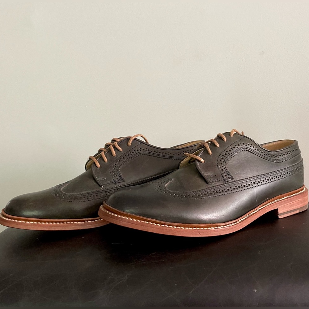 Men’s Frye James Wingtip Oxford Dress Shoes, Black 10.5D NEVER WORN